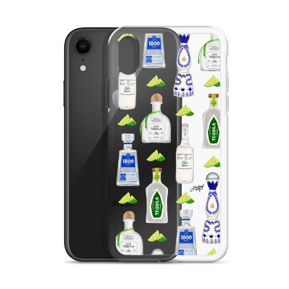 Ilustración de botellas de tequila - Funda transparente para iPhone®